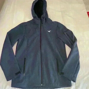 Hollister California Hooded All-Weather Blue Jacket Coat Men’s Size Small Casual